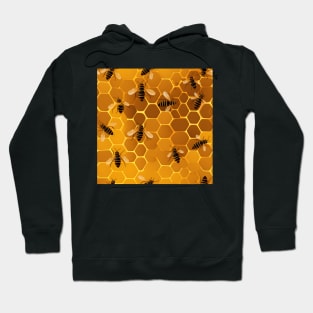 Honeycomb and Bee Pattern 14 Hoodie